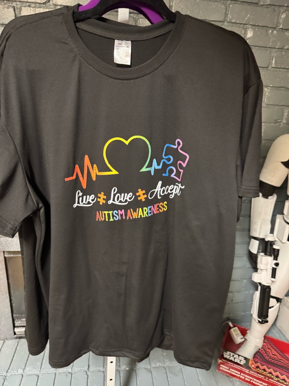 Autism Awareness Rainbow Heart Tee
